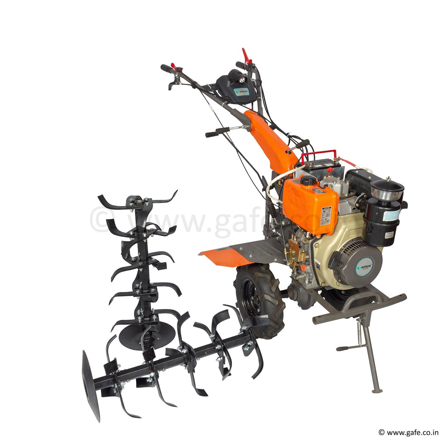 Shrachi 8D6 Power Weeder - Diesel 4 Stroke Single Cylinder (Electric start with 6-shift Gear Box)